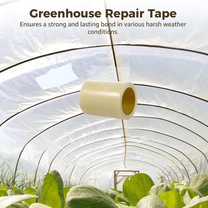 Greenhouse Repair Tape, 5.9"×164' High Adhesion Poly Patch Tape, Waterproof Clear Tent Tape, PE Sheeting Tape, Greenhouse Accessories for Seaming and Sealing