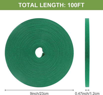 SumDirect Plant Tape 100 ft Plant Ties for Climbing Plants Garden Twist Ties Plants Adjustable Green Garden Tape for Plants, Flowers, Vines and Tree (100 ft x 1/2 in)