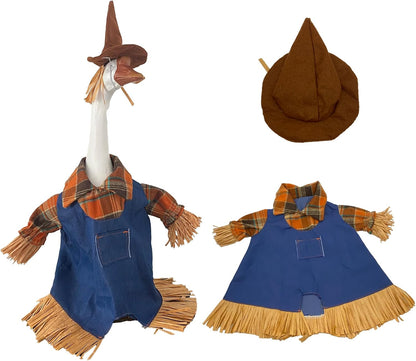 Porch Goose Outfits for 23" Plastic Porch Goose Scarecrow Outfit Goose Clothes for Cement Goose for Indoor Outdoor Garden Yard Lawn Patio Art Decor(DCR)