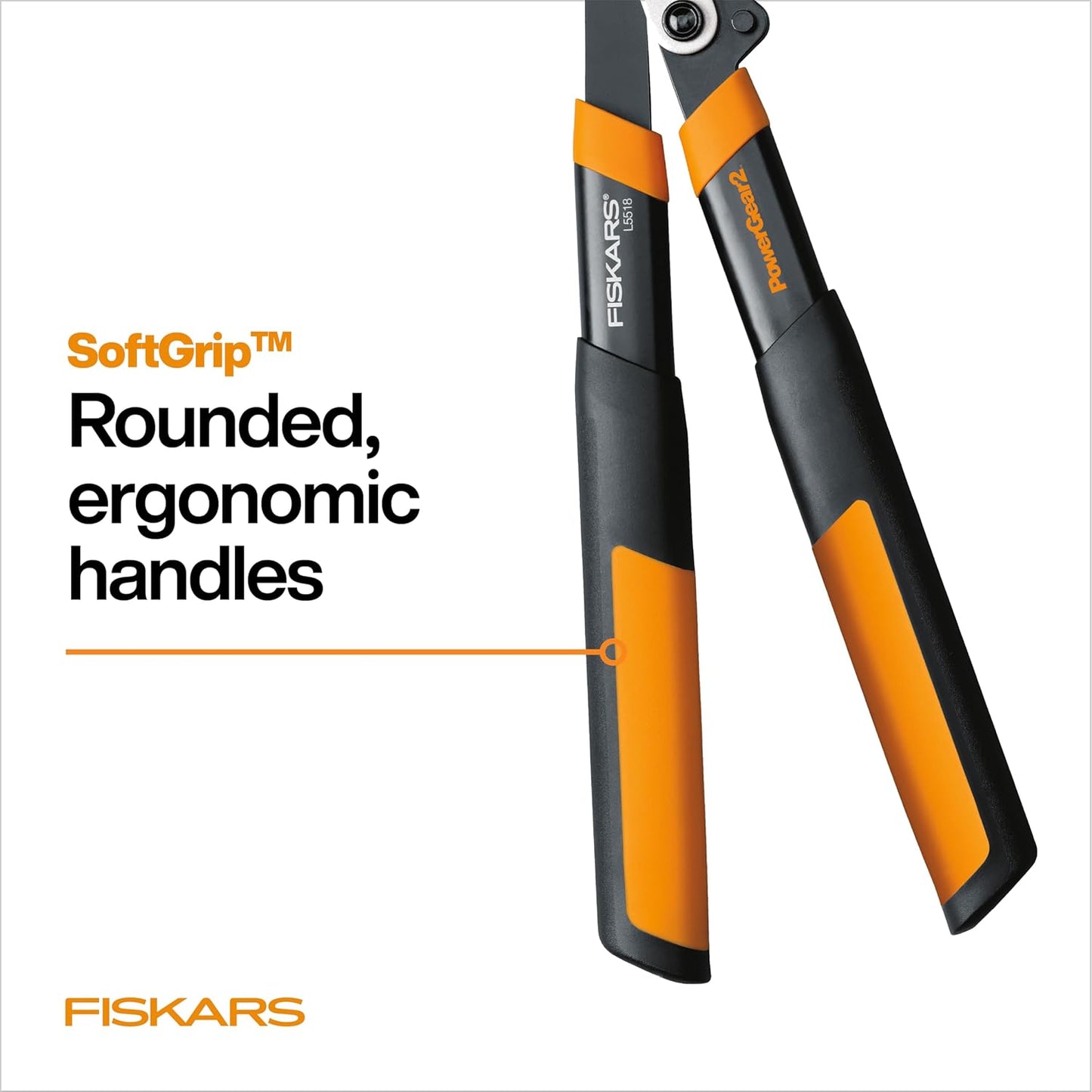 Fiskars 18-Inch Loppers for Tree Trimming, Heavy Duty, Sharp Bypass Steel Blade Tree Branch Cutter up to 1.5-Inch Diameter Cut Capacity, PowerGear2 Technology Multiplies Power, Hand Loppers