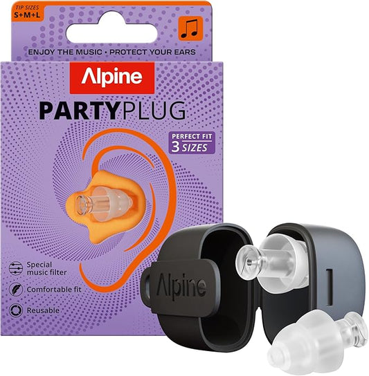 Alpine PartyPlug Concert Ear Plugs with 19dB Noise Reduction - Reusable Hearing Protection for