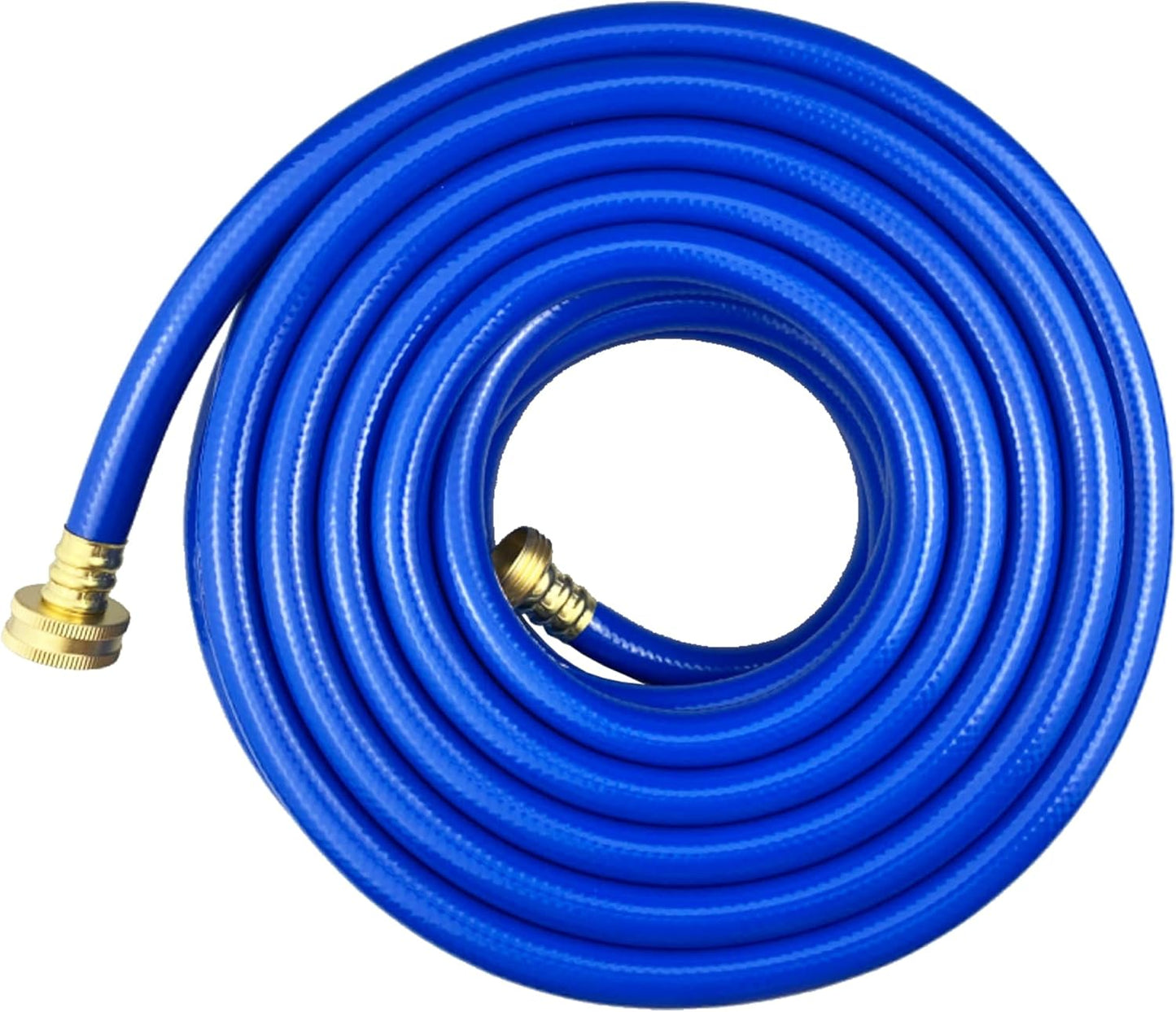 PVC Garden Hose 1/2 Inch Green Heavy Duty Water Hose with Solid Brass Fittings,No Leaking, Flexible,for outdoors,Lawns,Patio (50 FT, Blue, Brass Fittings)