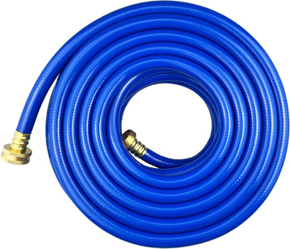 PVC Garden Hose 1/2 Inch Green Heavy Duty Water Hose with Solid Brass Fittings,No Leaking, Flexible,for outdoors,Lawns,Patio (50 FT, Blue, Brass Fittings)