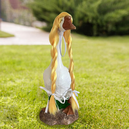 Porch Goose Wigs, Porch Goose Outfits Lawn Goose Statue Accessories for Outdoor Garden Patio Yard Goosey Decor （Style 15）