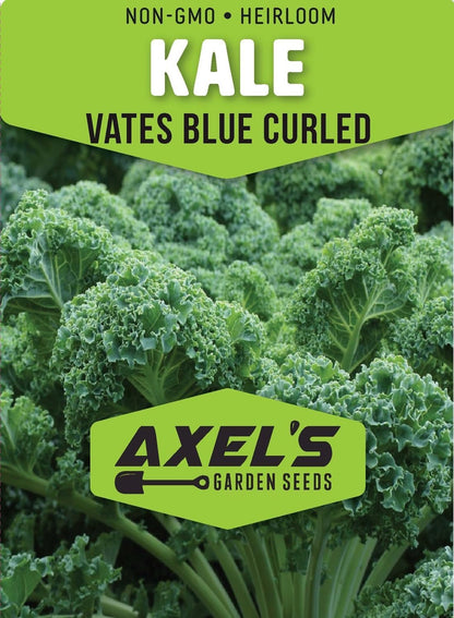Kale Seeds for Planting - Plant & Grow Heirloom Kale Varieties Home Outdoor Garden – Easy Grow Planting Packet Instructions Included, Great Gardening Gift – 1 Packet of Each Variety