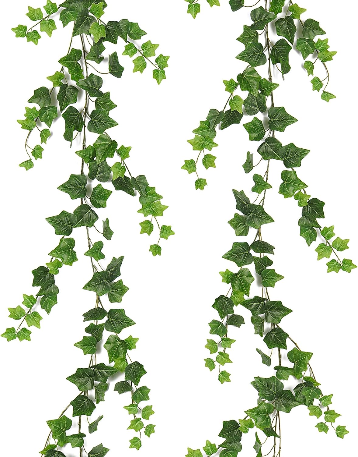 RECUTMS 2Pcs Fake Vines 74.8inch Artificial Ivy Garland Hanging Plants with Silk Leaves Greenery Decoration for Indoor Outdoor Wedding Home Kitchen Garden Office