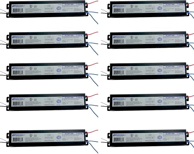 Robertson 2P20158 ISL296T12MV Pak of 10 Fluorescent eBallasts for 2 F96T12 Lamps, Instant Start