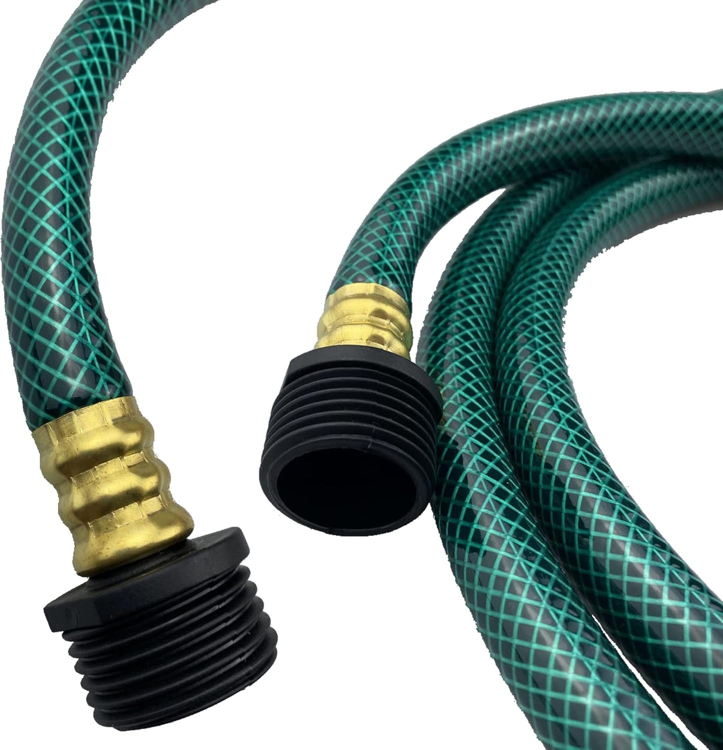 PVC Garden Hose 1/2 Inch, Flexible Water Hose with Male and Female Fittings, No Leaking, Heavy Duty, for Household, Outdoors, Lawns, Patio (25 FT, Green, Plastic Fittings)
