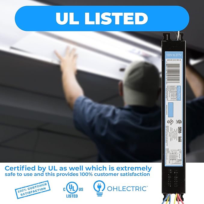 OHLECTRIC Replacement for ICN4P32-SC 2&3 Lamp - T8 Fluorescent Ballast, Electronic Ballast