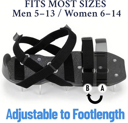 Lawn Aerator Shoes with 2.1” Spikes for Grass Aeration, Spiked Shoes for Lawn Care, Adjustable Heavy-Duty Strap Fit, Gardening Aerator Tool for Yard, Soil & Epoxy Floors