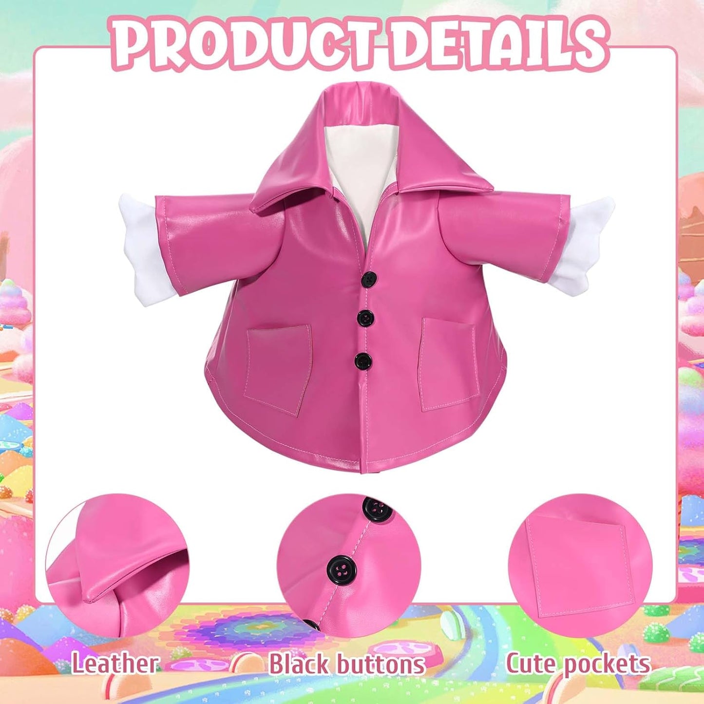Raincoat Goose Outfit Porch Goose Clothes for 23" Lawn Outdoor Garden Yard Patio Statue Summer Decor (Pink)