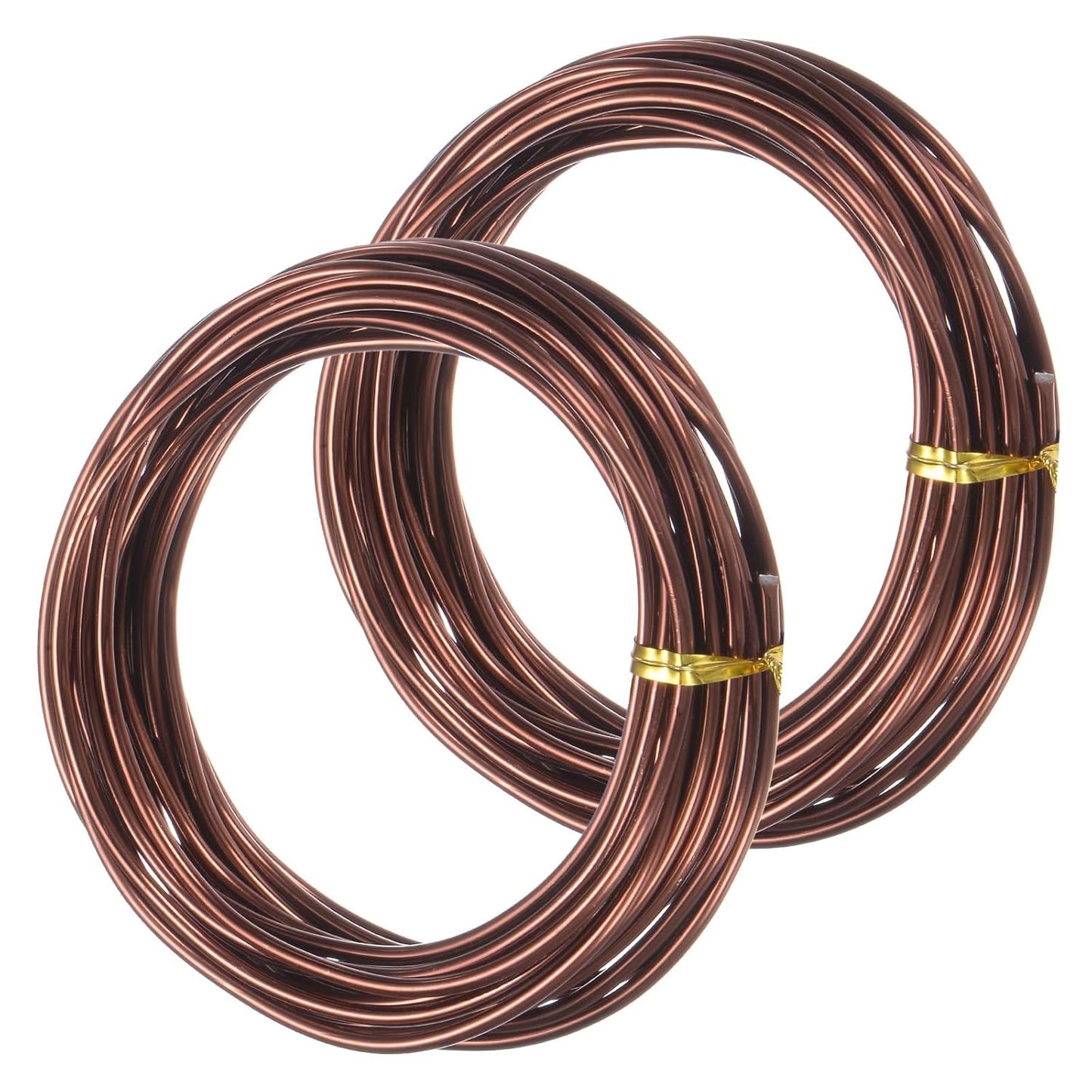 2-Rolls 2.5mm Bonsai Training Wire, 32.8 Feet Total Anodized Aluminum Bonsai Wires for Bonsai Tree Shaping/Branches Fixing/Trunk Holding/DIY Crafting [16.4ft Each, Bronze]