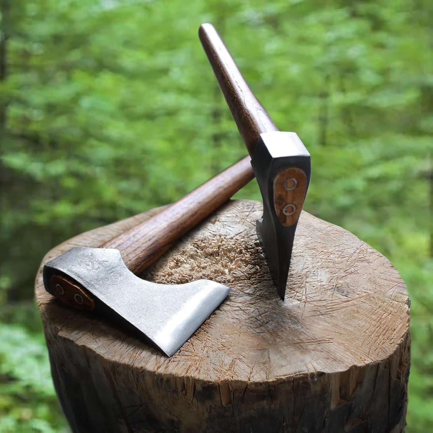 Competition Throwing Axe, 2 Pack 16.5" Throwing Axes with 1065 High Carbon Steel & Wooden Handle, Perfect for Axe Throwiing Game, Competition and Recreation, Gift for Men