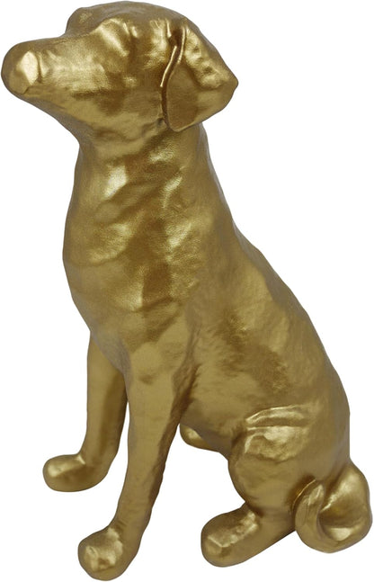 The Labrador Sculpture 11.5x7x5.5 inches, Dog Statue for Home Decor Accents, Gold Lab Retriever Figurine, Suitable for Coffee Table, Home Office Dining Living Room Entryway, Housewarming Birthday Gift