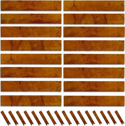 Cor-Ten Steel Landscape Edging with Rust Patina Finish, Pre-Rusted Cor-Ten Steel Landscape Edging, 42 inch Strips, 6 inch Depth (16 Pack)