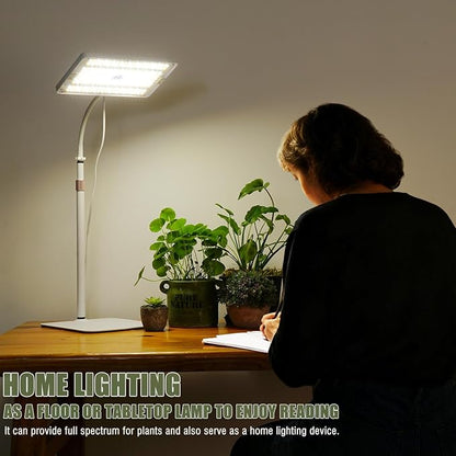 LED Grow Lights for Indoor Plants with Stand for Floor and Tabletop , Full Spectrum plant lights for indoor growing with Timer 4H/8H/12H, Plant light with 3 Lighting Mode & 10 Dimmable Brightness.