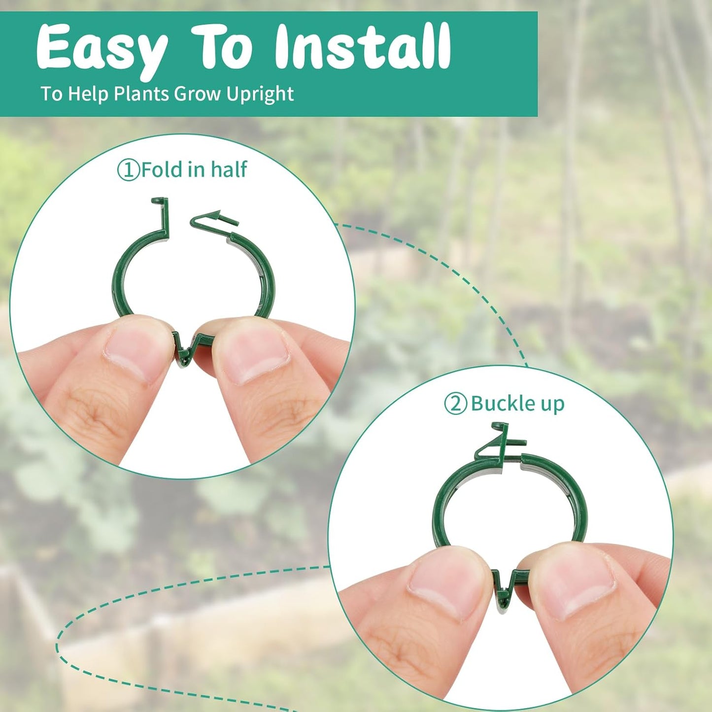 Plant Support Clips 100 PCS, Tomato Vine Clips, Tomato Trellis Plastic Clips, Garden Vine Fixing Clips - for Climbing Plants, Tomato, Grape, Vegetables and Plants Stalks