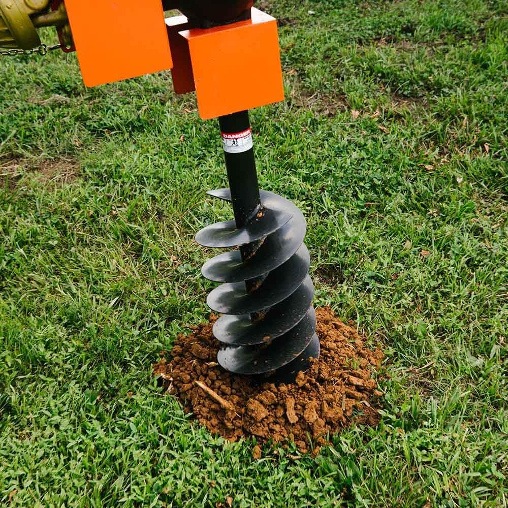 Titan Attachments 60 HP 3 Point Post Hole Digger with 9" Auger Attachment, Fits Cat 1 Tractors for Fence Post Holes, Deck Installation