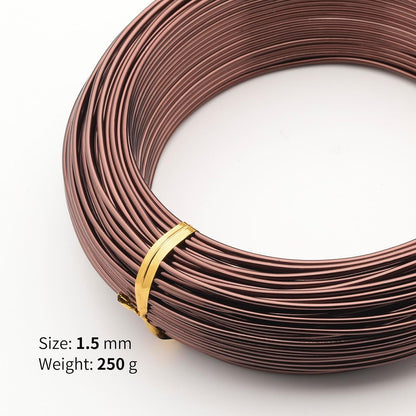Bronze-1.5mm/16gauge-Anodized Aluminum Bonsai Training Wire 250g Large Roll,Many Size to Choose,KSVZS Bendable Metal Wire for Crafts,Sculpting,Armature and Daily Use,Necessities for Family