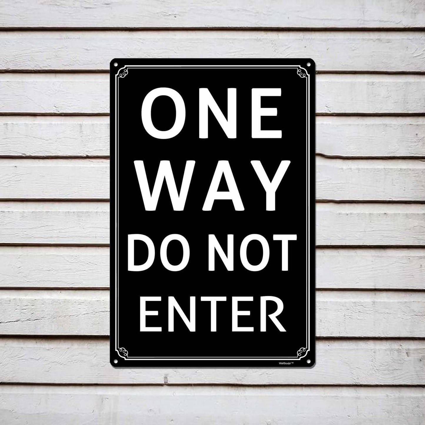 12x16" One Way - Do Not Enter Parking Lot Sign - High-Intensity Grade Aluminum, Weatherproof & Fade-Resistant, Ideal for Outdoor & Indoor Use - Curbside Sign