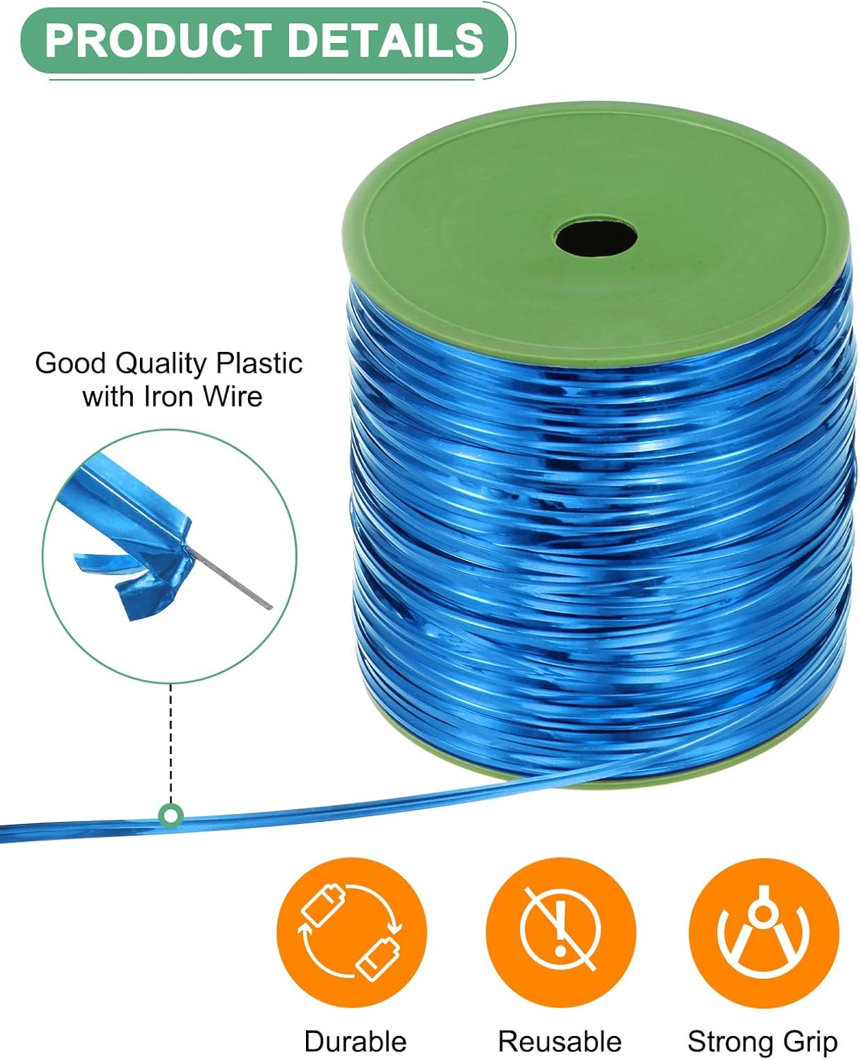 Metal Twist Ties, 350 Yards Metallic Twists Tie Bread Twisty-Ties for Party Decoration/Garden Plant/Gift Wrapping Bag/Cake/Pops Candy/Bakery Bags [Blue]