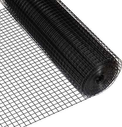 Fencer Wire 16 Gauge Black Vinyl Coated Welded Wire Mesh Size 0.5 inch by 1 inch (4 ft. x 50 ft.)