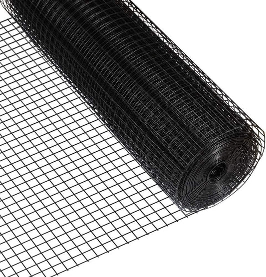 Fencer Wire 16 Gauge Black Vinyl Coated Welded Wire Mesh Size 0.5 inch by 1 inch (4 ft. x 50 ft.)