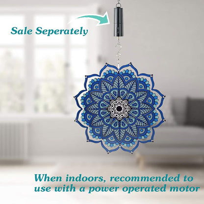 Wind Spinner Yard Art Garden Decor 3D Stainless Steel Metal Sculptures Kinetic Hanging Whirligigs Mandala Decorations Backyard Outside Indoor Outdoor Patio Ornaments Clearance Sun Catcher Windmill