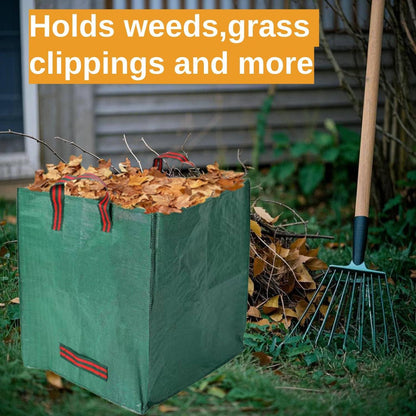 72-Gallon Leaf Bags (Pack of 2) - Reusable Yard Waste Bags with Reinforced Handles, Foldable & Portable for Lawn, Garden, Leaf Collection, and Home Yard Cleanup