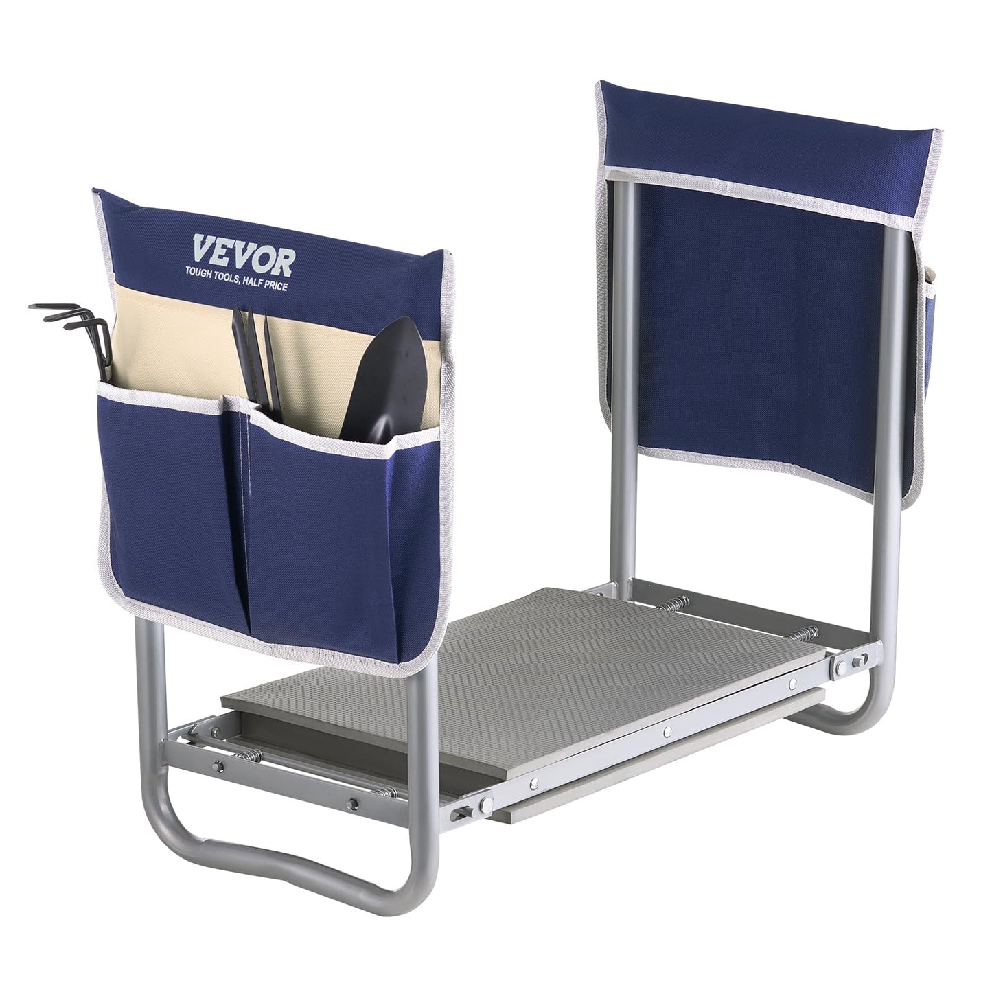 VEVOR Garden Kneeler and Seat Heavy Duty, Portable Garden Stool with 11'' EVA Kneeling Pad and 2