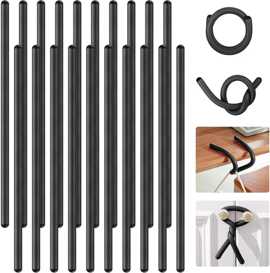 20 Pcs 17 Inch EVA Foam Twist Rubber Ties Reusable Bendable Cable Tie Straps Flexible Heavy Duty