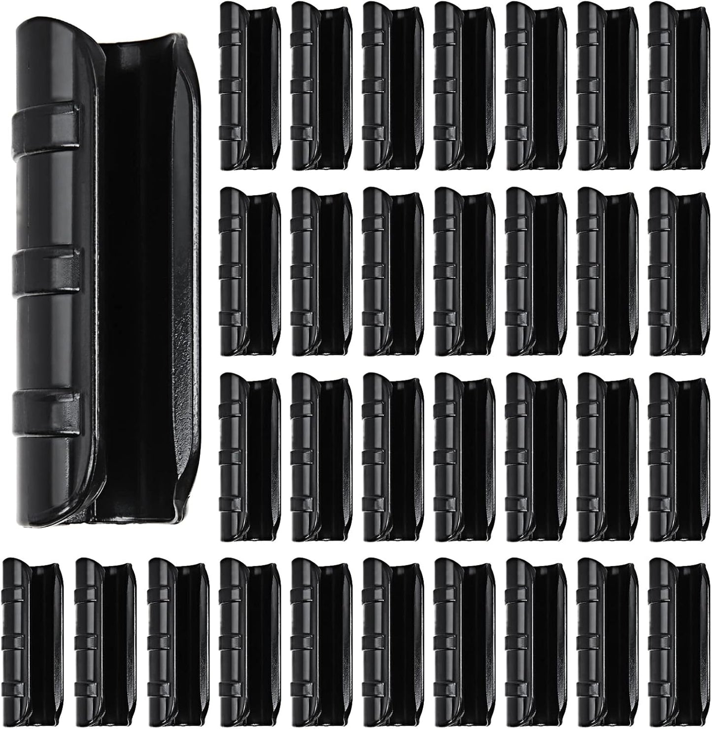 50 PCS Greenhouse Clips 3/4 inch Plastic Greenhouse Clamps 20mm Black ABS Snap Clamp Tube Clip Garden Buildings Tube Clip for Greenhouse Film Sunshade Nets Frame Shelters- Outer Ø 0.95” inner Ø 0.78”