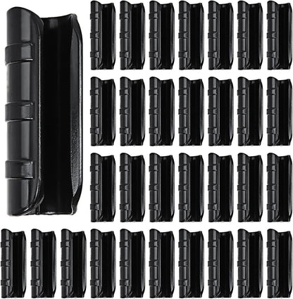50 PCS Greenhouse Clips 3/4 inch Plastic Greenhouse Clamps 20mm Black ABS Snap Clamp Tube Clip Garden Buildings Tube Clip for Greenhouse Film Sunshade Nets Frame Shelters- Outer Ø 0.95” inner Ø 0.78”