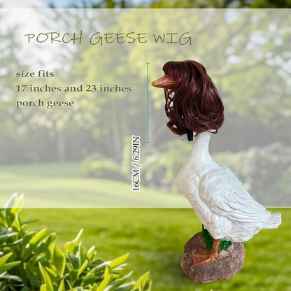 Porch Goose Wigs, Porch Goose Outfits Lawn Goose Statue Accessories for Outdoor Garden Patio Yard Goosey Decor （Style 10）