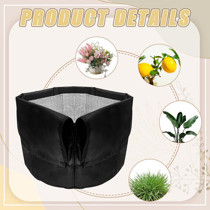 4PCS Plant Winter Protection Pot Covers, 17.7 * 21.6 Inchs Outdoor Pot Covers Pot Covers for Winter with Drawstring and Zipper Flower Pot Protection Bag for Outdoor Fruit Trees Potted Plants Shrubs