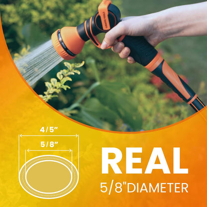 Giraffe Tools Garden Leader Hose 5/8 inch x 5ft, Short Water Hose Heavy Duty, Flexible, Lightweight Hybrid Hose with Swivel Handle, Male to Female Fittings