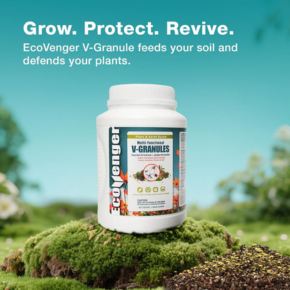 EcoVenger Multi-Purpose V-Granules 1.95LB Jug, Horticulture or Household Use for Indoor & Outdoor Protection Against Insects and Rodents, Improves Soil & Promotes Rooting, 100% Natural, Safe for Kids
