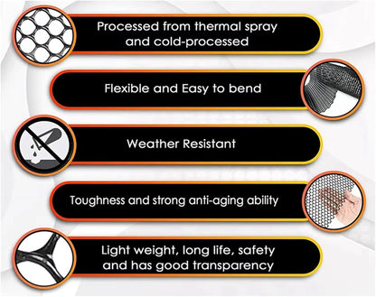 Plastic Wire Mesh Fence, Black Safety Fence Balcony Protection Net 39.3 Inch X 32.8FT Poultry Fence Roll for Garden Chicken Rabbit Construction Barrier(Size:1x20M - Mesh 1.2cm)