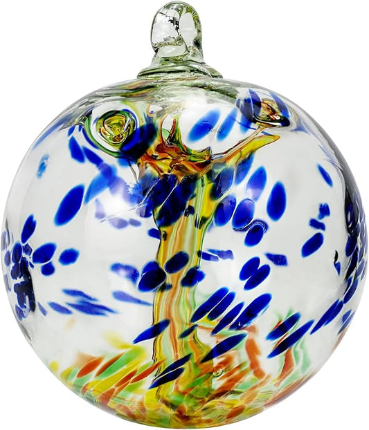 7 x 6 Inch Garden Hanging Gazing Ball Decorative Witch Ball Indoor Outdoor Ornament Home Décor (6", Multicolor)