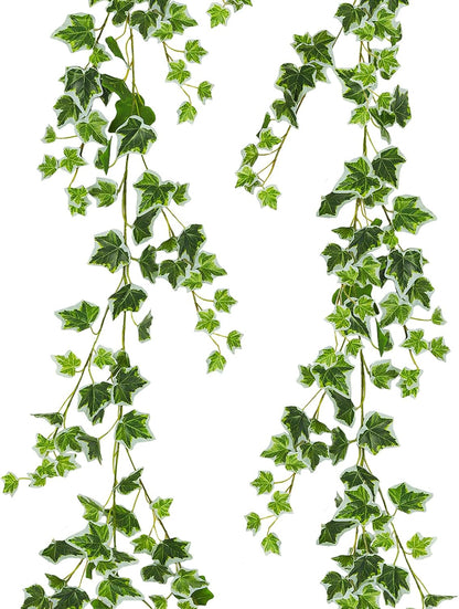 RECUTMS 74.8inch Artificial Ivy Vines 2 Pack Fake Hanging Plants with Leaves UV Resistant Faux Garland Greenery for Bedroom Wall Window Wedding Party Decoration