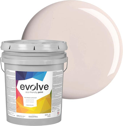 EVOLVE Paint & Primer: Environment-friendly, Low Sheen with One-coat Coverage for Interior & Exterior surfaces (Pale Pink, 5-Gallon)