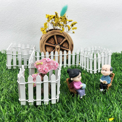 Miniature Fairy Garden Fence 35 Inches,Fairy Garden Accessories Outdoor Wood Picket Fence,DIY Flowerpot Decoration, Miniature Garden Decoration