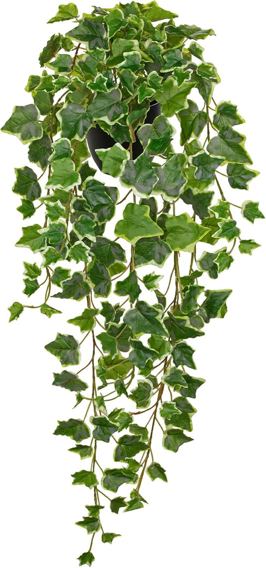 Hollyone Artificial Hanging Plants Potted 31.4" Fake Ivy Vine Faux Ivy Leaves Hanging Greenery