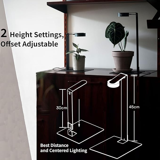 ONF Mist O Shelf Magnetic Light, Colorfull LED for Indoor Plant Growth-Promoting, Adaptable TypeC Port for Room Decor, Brightness Dimmable Terrarium Light for Potted Plant & Succulent, Matt Black