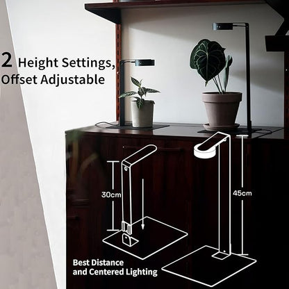 ONF Mist O Shelf Magnetic Light, Colorfull LED for Indoor Plant Growth-Promoting, Adaptable TypeC Port for Room Decor, Brightness Dimmable Terrarium Light for Potted Plant & Succulent, Matt Black