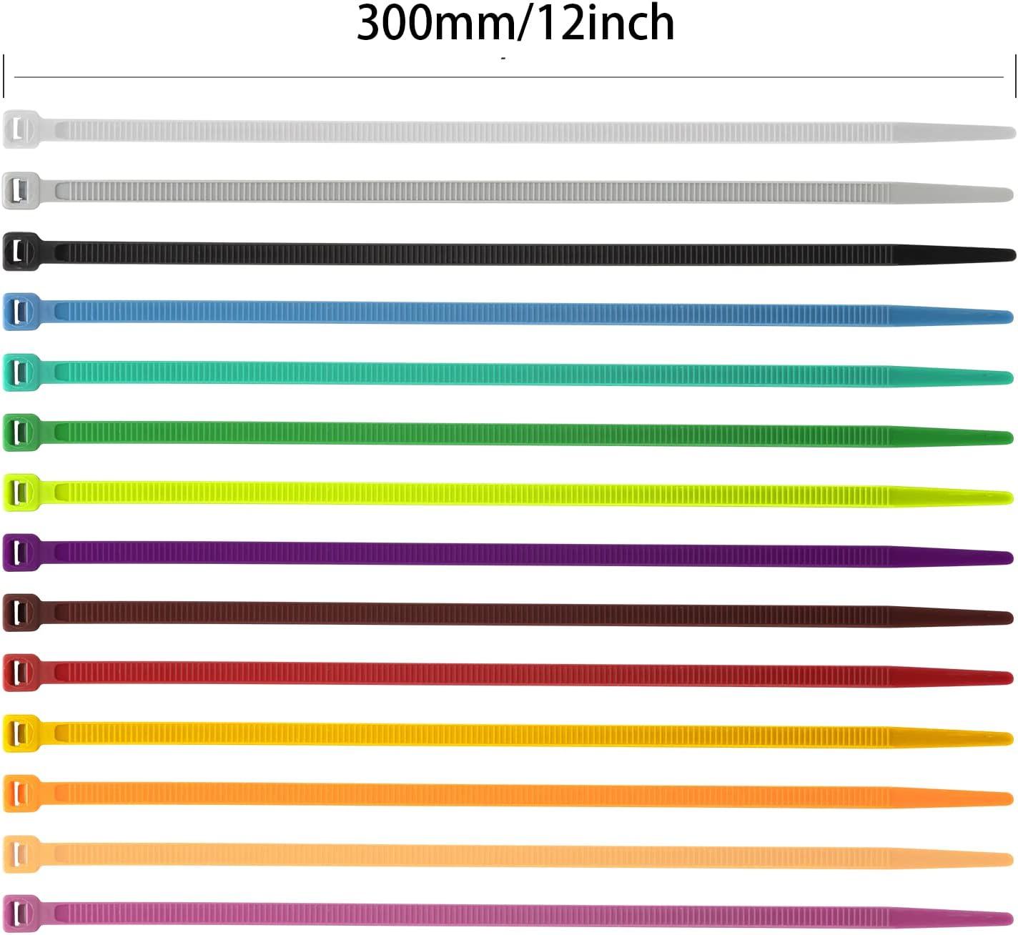 XINGO 100 PCS 12 inch Cable Zip Ties Heavy Duty,120 lbs Tensile Strength, Self-Locking Premium Nylon Zip Ties for Indoor and Outdoor Use (Sky Blue)