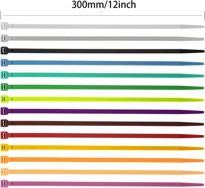 XINGO 100 PCS 12 inch Cable Zip Ties Heavy Duty,120 lbs Tensile Strength, Self-Locking Premium Nylon Zip Ties for Indoor and Outdoor Use (Sky Blue)