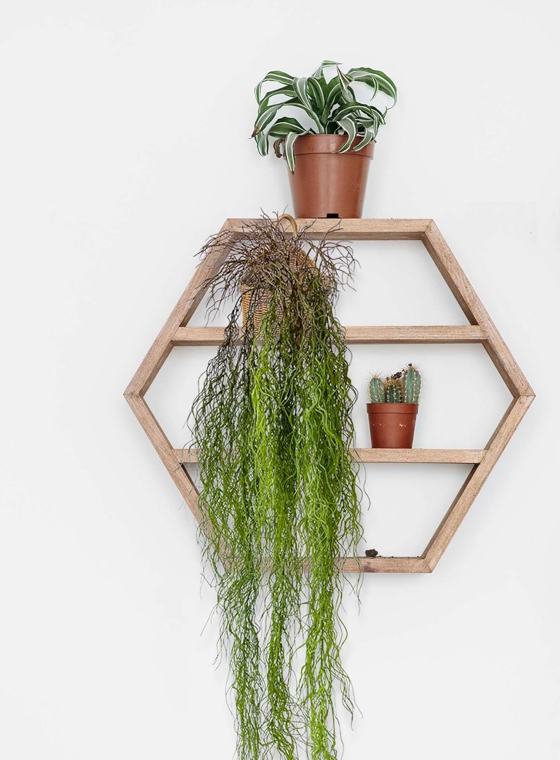 3 Fake Hanging Plants with Roots, 51 inch Faux Ivy Vines Hanging Greenery for Party Green Backdrop, Home Office Farmhouse Living Room Greenery Wall, Bathroom, Outdoor Porch Decoration