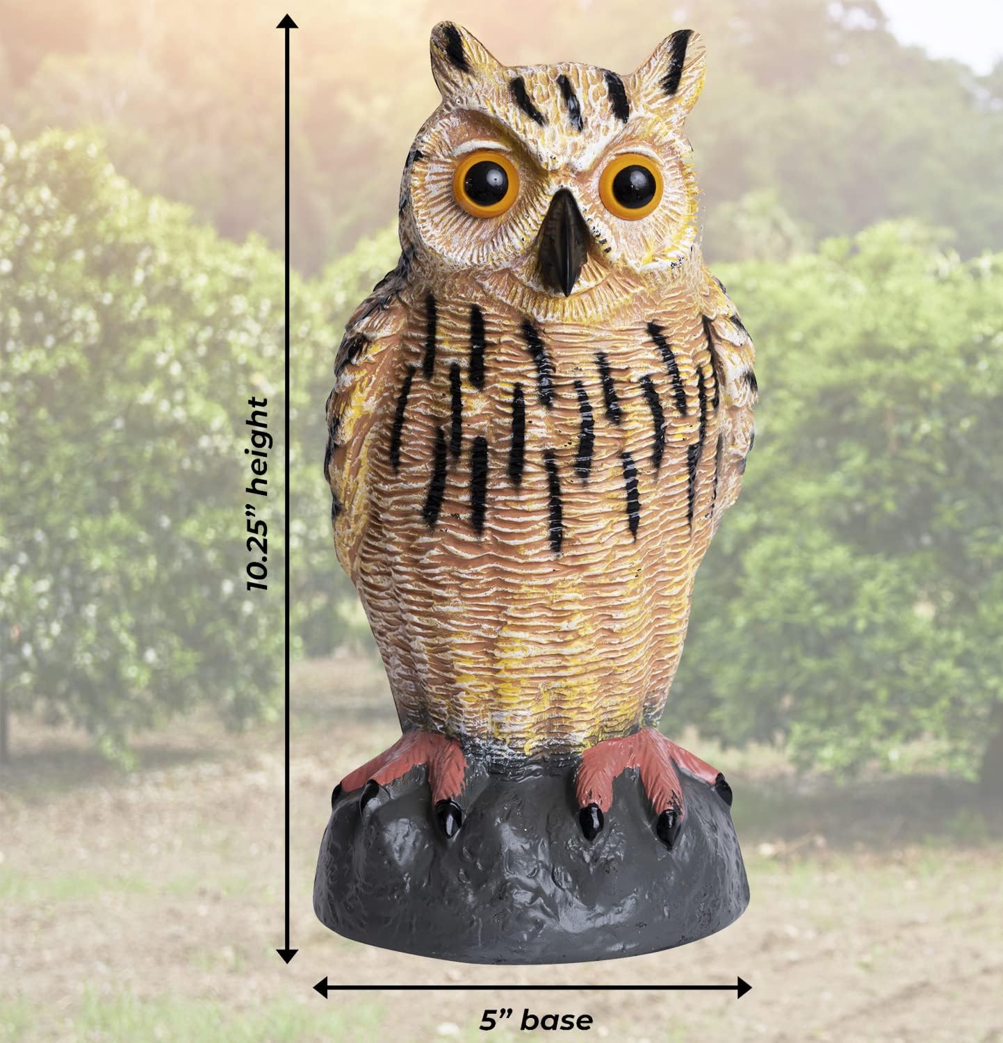 Galashield Owl Decoy to Scare Birds Away | Plastic Owls to Scare Birds Away | Owl Statue for Garden & Outdoors