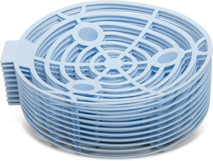 Melon Cradle 10 Pack - Blue, Lightweight, and Reusable Plastic Melon Support for Fruits and Vegetables - Complete with Garden Plant Tie Dispenser